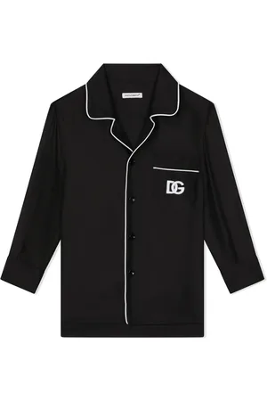Dolce & Gabbana Chemise en soie à logo brodé