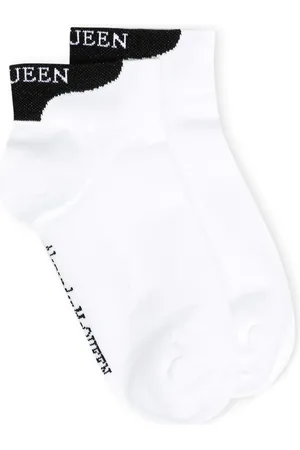 Alexander McQueen Chaussettes à logo brodé