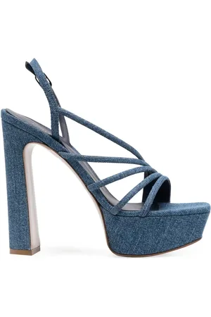LE SILLA Sandales 145 mm en jean à plateforme