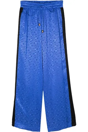 Roberto Cavalli Pantalon droit à logo jacquard