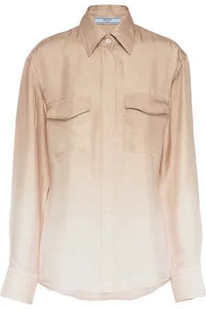 Prada Chemise en soie à effet dégradé