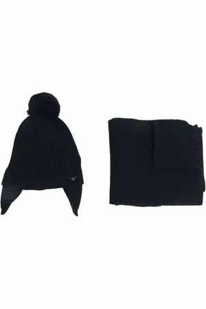 Emporio Armani Ensemble bonnet-écharpe en laine