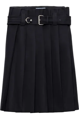 Prada Jupe plissée à taille ceinturée