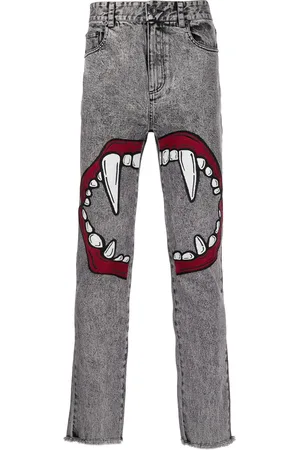 HACULLA Jean skinny à imprimé Fang Lip
