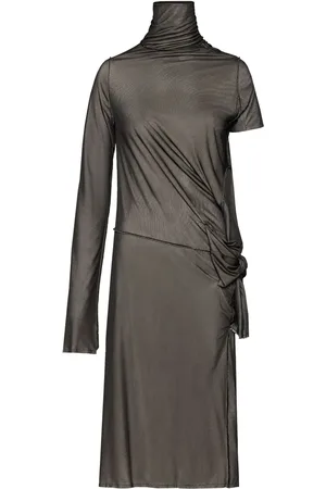 Maison Margiela Robe mi-longue asymétrique à fronces