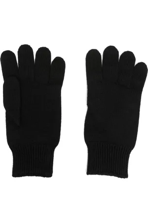 VERSACE Gants en laine à patch logo