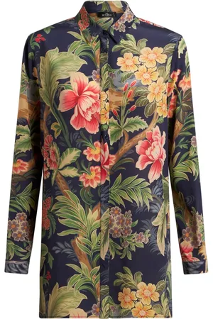 Etro Chemise en soie à fleurs