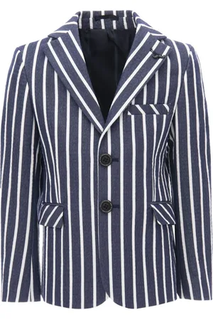 M. Moustache Blazer rayé à simple boutonnage