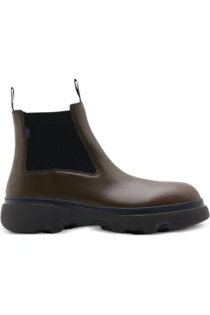 Burberry Bottines en cuir à empiècements