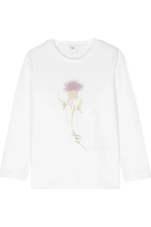 Il gufo T-shirt à fleurs