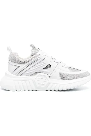 Philipp Plein Baskets en cuir à ornements strassés