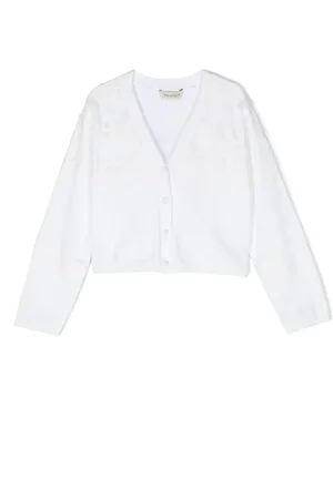 Twin-Set Cardigan à plaque logo