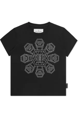 Philipp Plein T-shirt à motif monogrammé en clous
