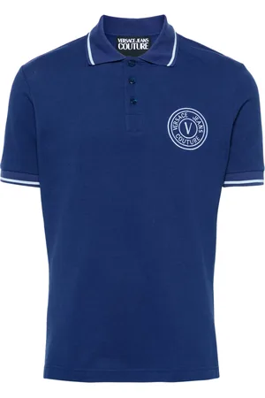VERSACE Polo en piqué à logo brodé