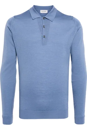 JOHN SMEDLEY Polo en laine à manches longues
