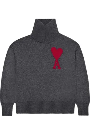 Ami Pull en laine à logo intarsia
