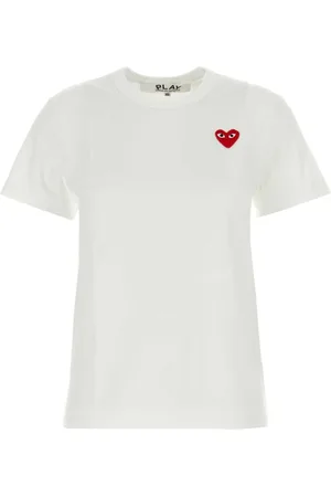 Comme des Garçons T-shirt en coton à patch cœur