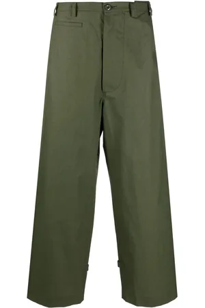 Kenzo Pantalon ample en coton à taille mi-haute