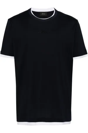 BRIONI T-shirt en coton à logo brodé
