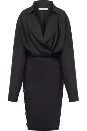 Serafini Robe portefeuille à manches longues