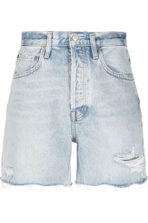 AGOLDE Short en jean à effet usé
