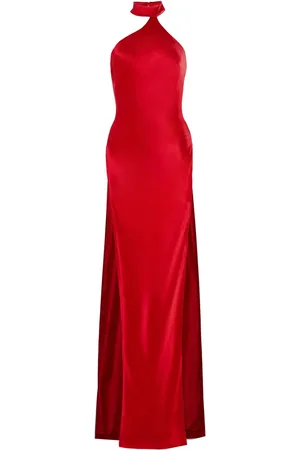 Retrofete Robe longue Jagger à fini satiné