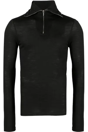 Jil Sander T-shirt zippé à logo imprimé