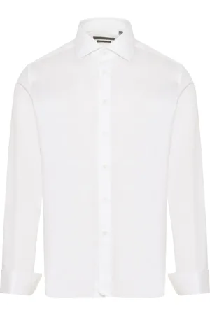 corneliani Chemise à ourlet incurvé