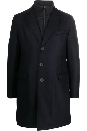 HERNO Manteau boutonné hybride à col montant