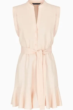 Armani Exchange Robe nouée à ourlet péplum