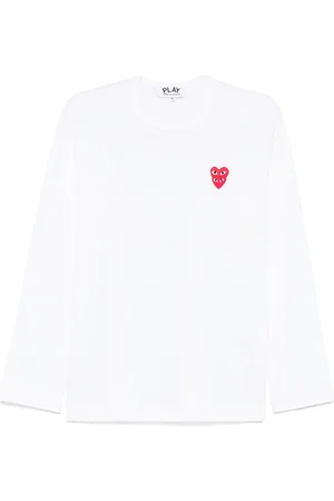 Comme des Garçons T-shirt en coton à patch cœur