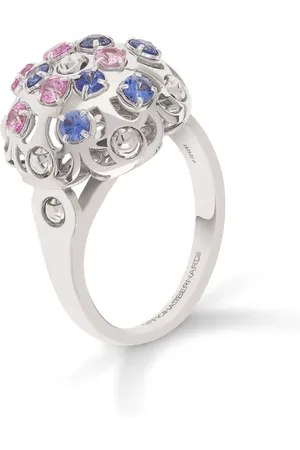Officina Bernardi Bague Damasco en or blanc 18ct sertie de saphir