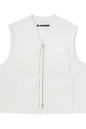 Jil Sander Gilet zippé à poches cargo