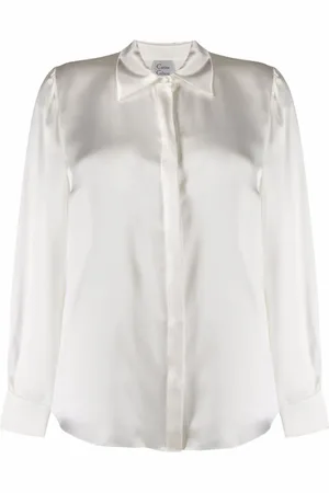 CARINE GILSON Chemise en satin à manches longues