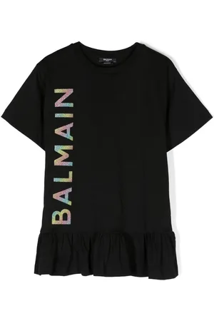 Balmain Robe à logo imprimé