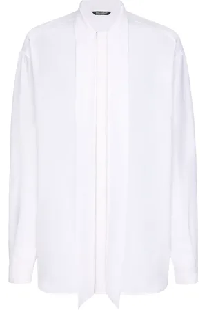 Dolce & Gabbana Chemise en crêpe de soie à col drapé