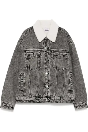 Izzue Veste en jean à col en polaire