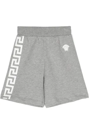 VERSACE Short en coton à imprimé Greca