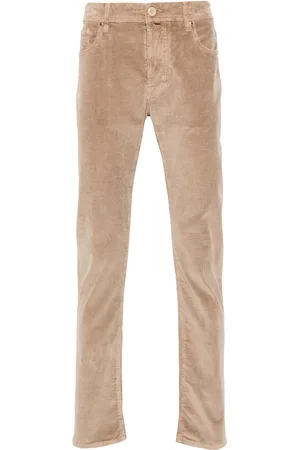 Jacob Cohen Pantalon en velours côtelé à logo brodé