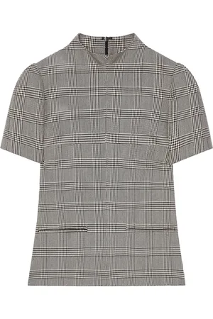 Courrèges T-shirt à motif Prince de Galles