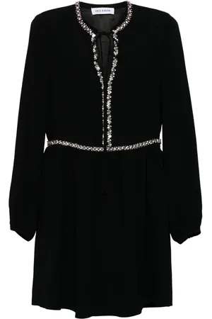 DICE KAYEK Robe courte à ornements en cristal