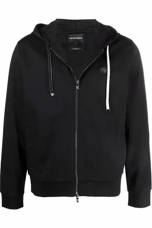 Emporio Armani Hoodie zippé à patch logo