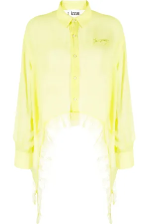 Izzue Blouse transparente à logo imprimé