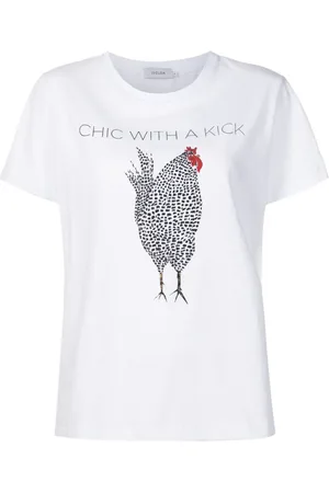 Isolda T-shirt en coton à imprimé graphique
