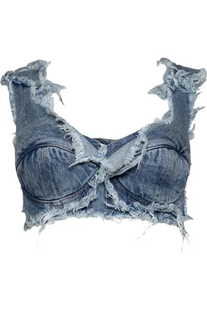 Natasha Zinko Corset en jean à design superposé