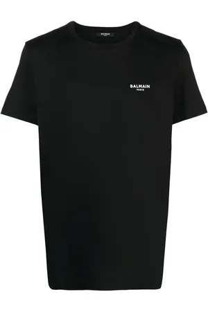 Balmain T-shirt en coton à logo floqué