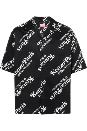Kenzo Chemise en coton à logo imprimé
