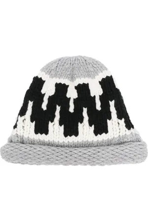 Kenzo Bonnet en maille à motif zigzag