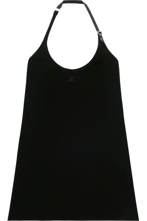 Courrèges Robe courte à patch logo