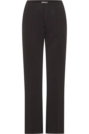 Nicholas Pantalon droit Lillianna à design plissé
